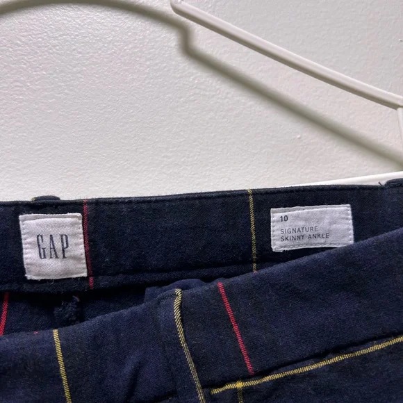 Navy Plaid Gap Dress Pants (Regular length) - Picture 3 of 9